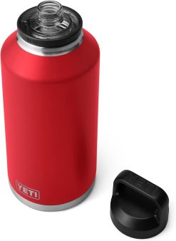 YETI Rambler 64 oz Bottle, Vacuum Insulated, Leakproof, Stainless Steel with Chug Cap, Rescue Red